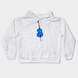 Blue double bass Kids Hoodie